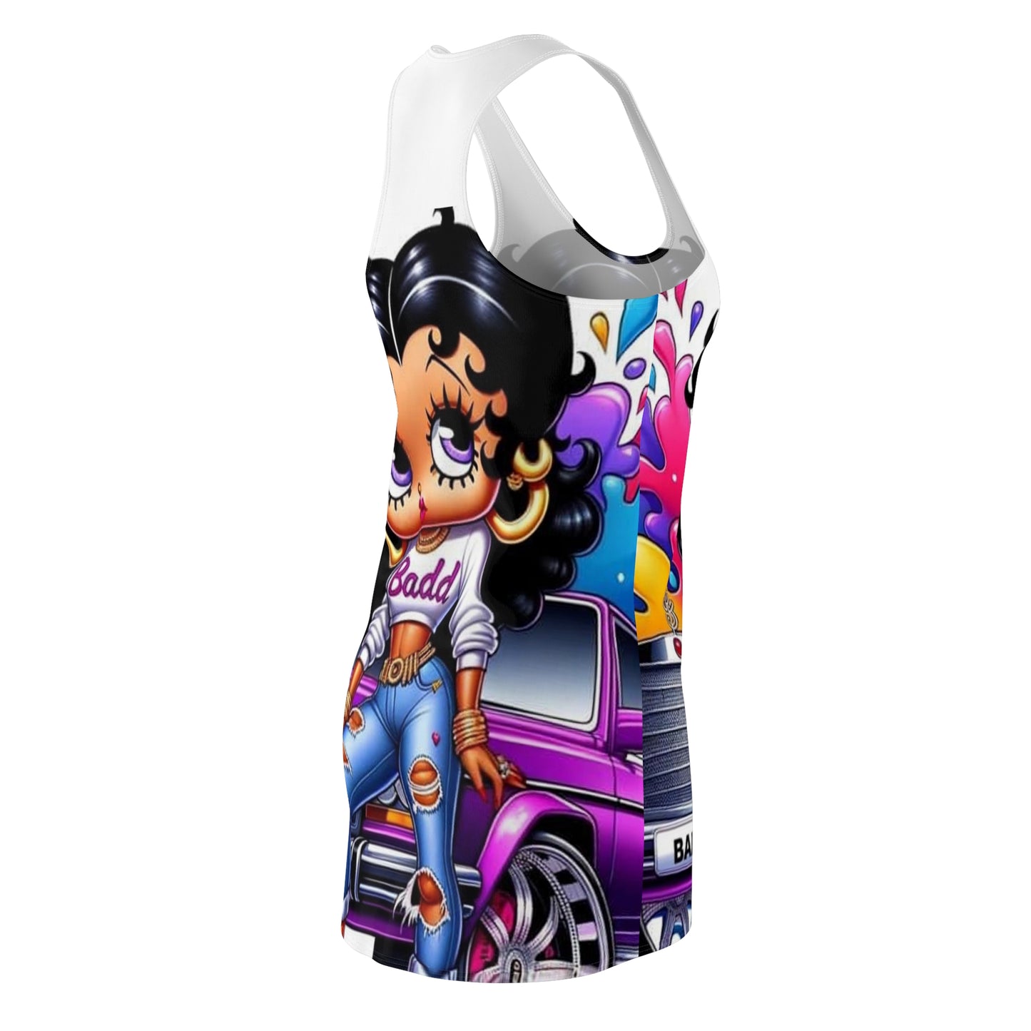 Betty Boop Women's Cut & Sew Racerback Dress (AOP)