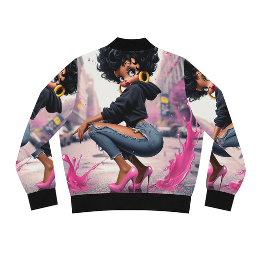 Betty Boop Women's Bomber Jacket (AOP)