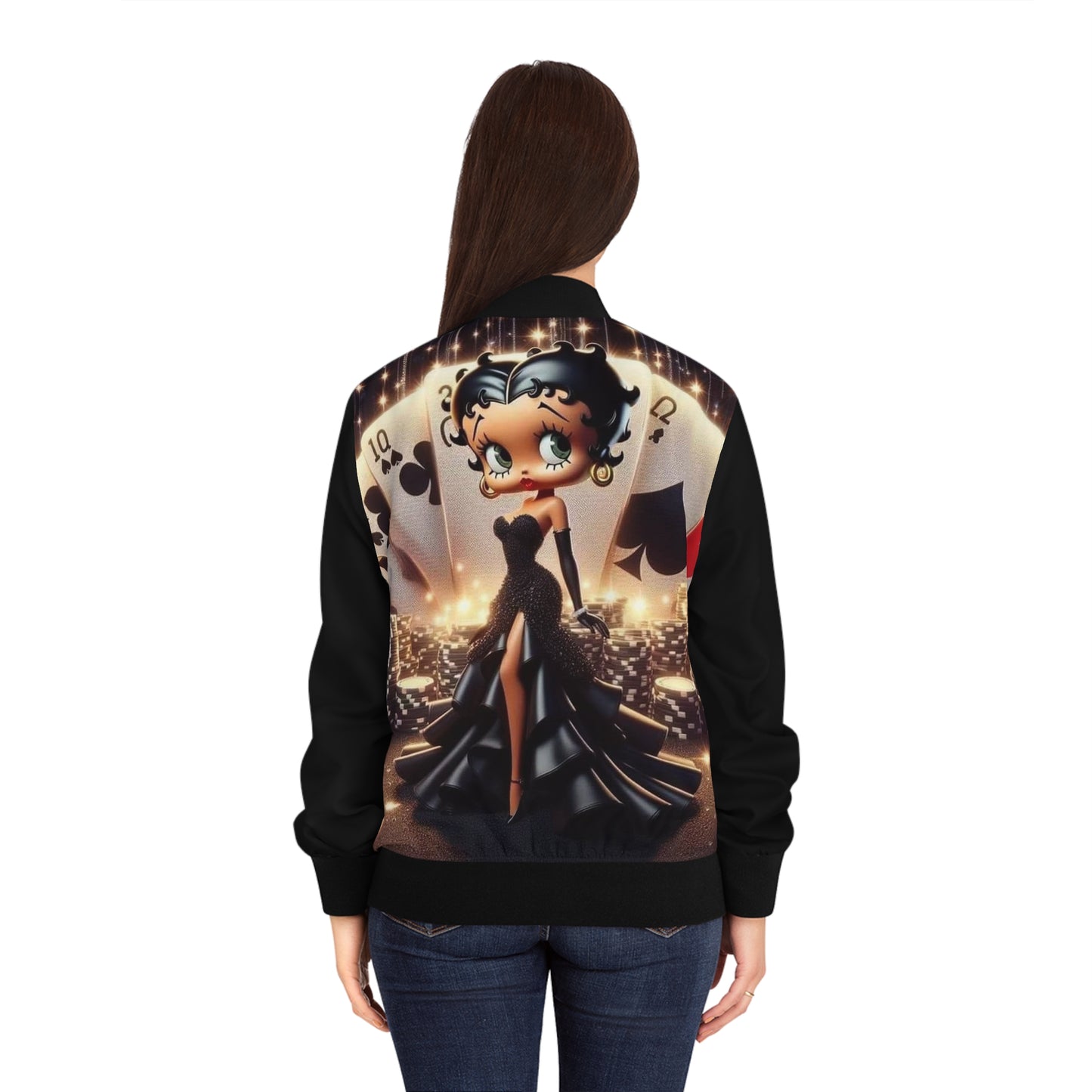 Betty Boop light weight Women's Bomber Jacket (AOP)