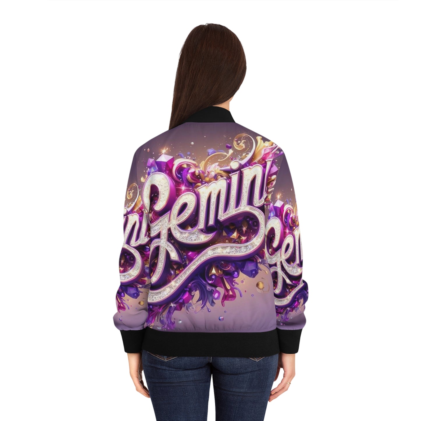 Gemini light weight Women's Bomber Jacket (AOP)