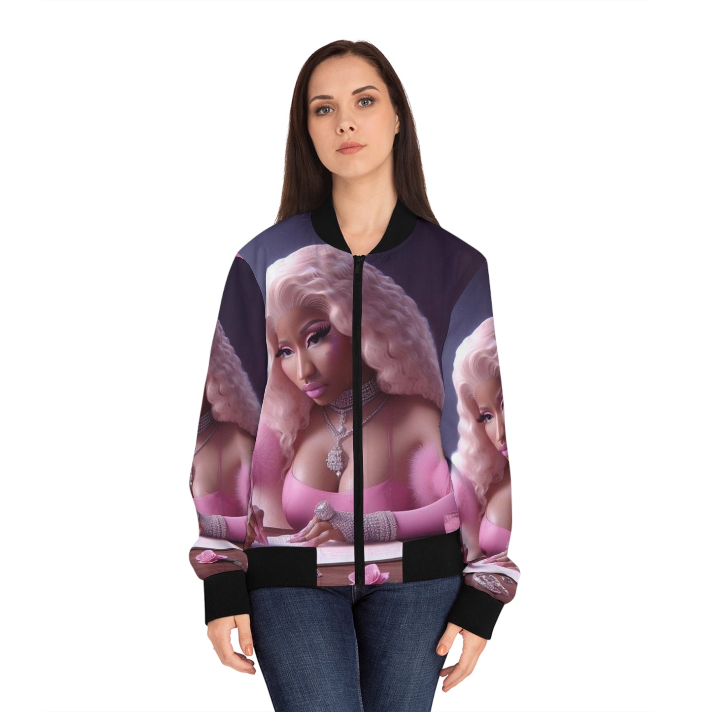 Nicki Minaj Light Weight Women's Bomber Jacket (AOP)