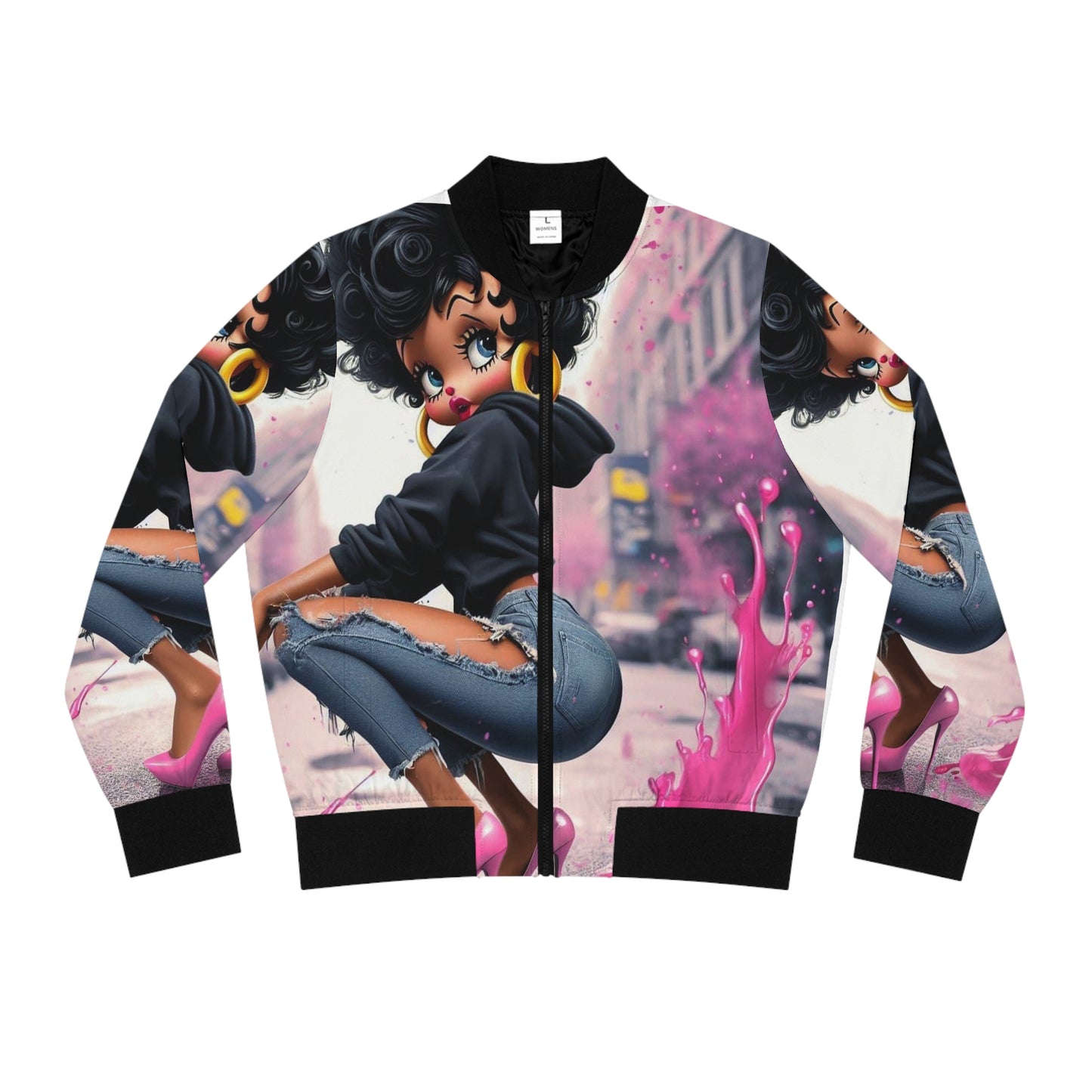 Betty Boop Women's Bomber Jacket (AOP)