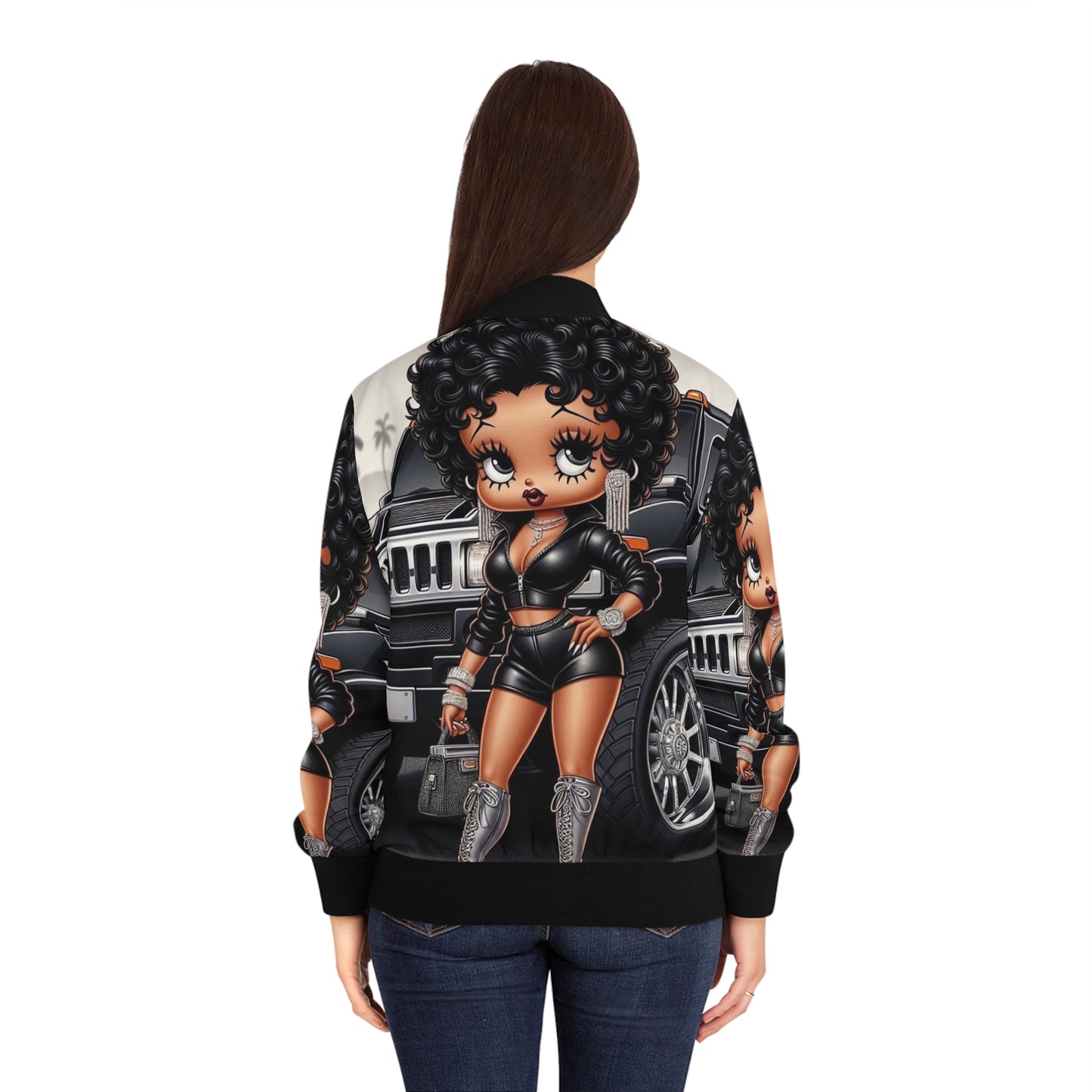 Betty Boop Women's Bomber Jacket (AOP)