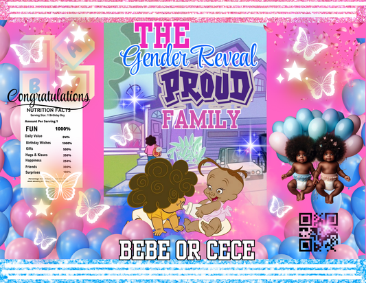 Proud FamilyTheme Party Favor Template Bundle
