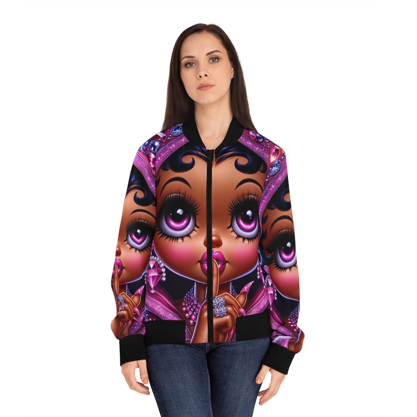 Betty Boop Women's Bomber Jacket (AOP)