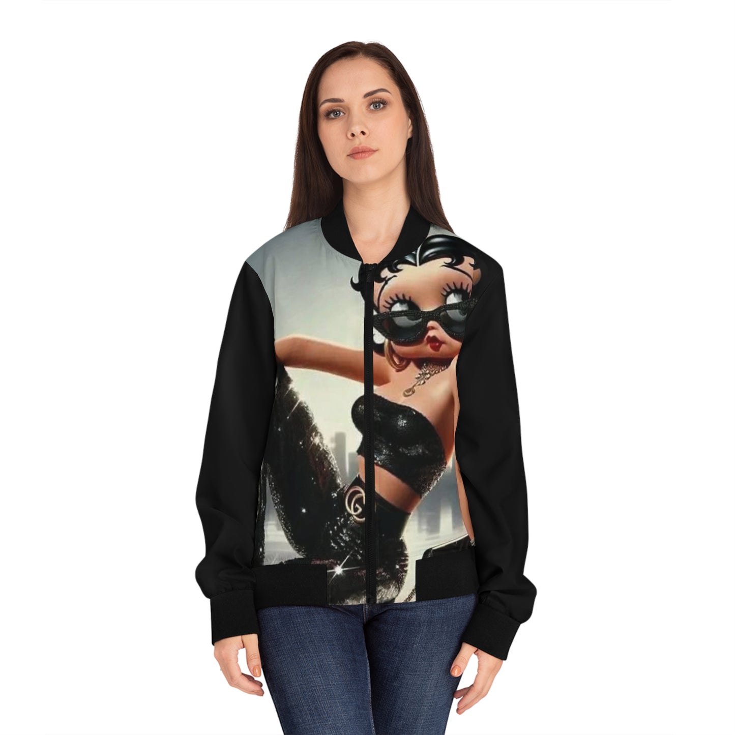 Betty Boop light weight Women's Bomber Jacket (AOP)