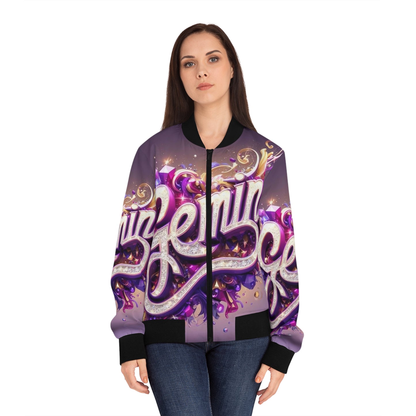 Gemini light weight Women's Bomber Jacket (AOP)