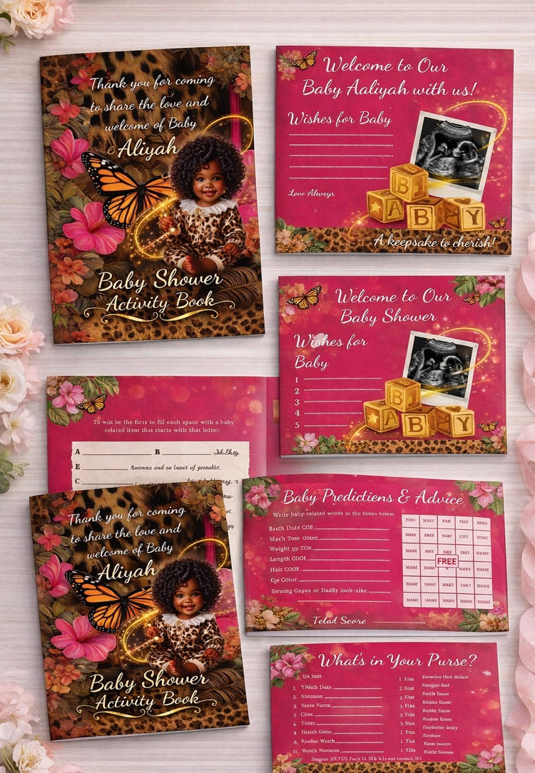 Baby shower Activity Booklet Template