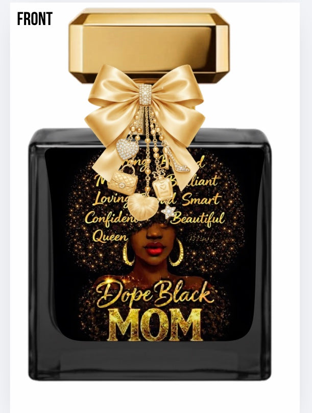 Mothers Day  Proud Black Mom Perfume Gift Box Template