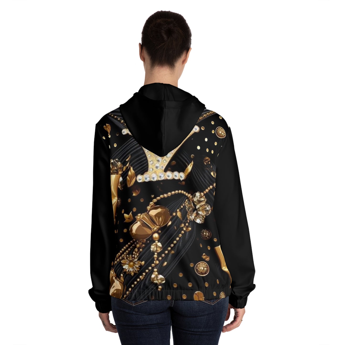 Designer Print Women’s Full-Zip Hoodie (AOP)