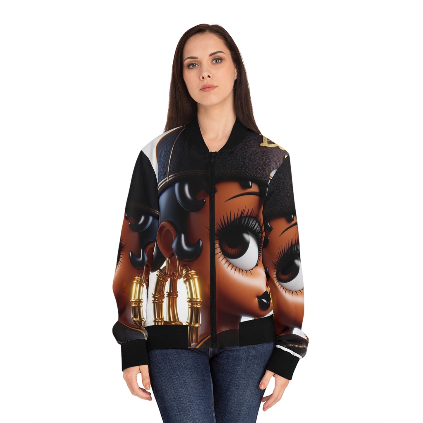 Betty Boop Women's Bomber Jacket (AOP)