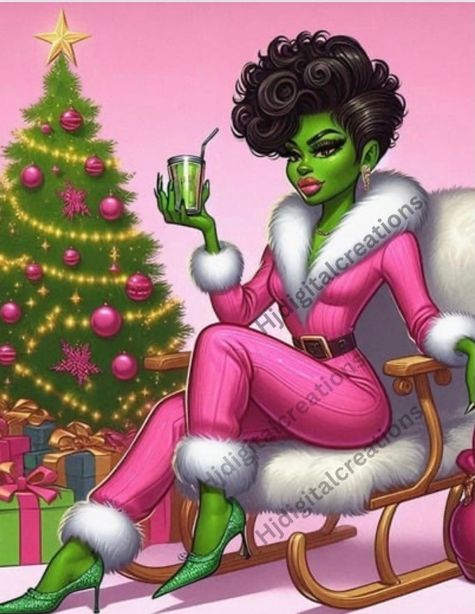 Grinch woman Digital Image  (6) bundle