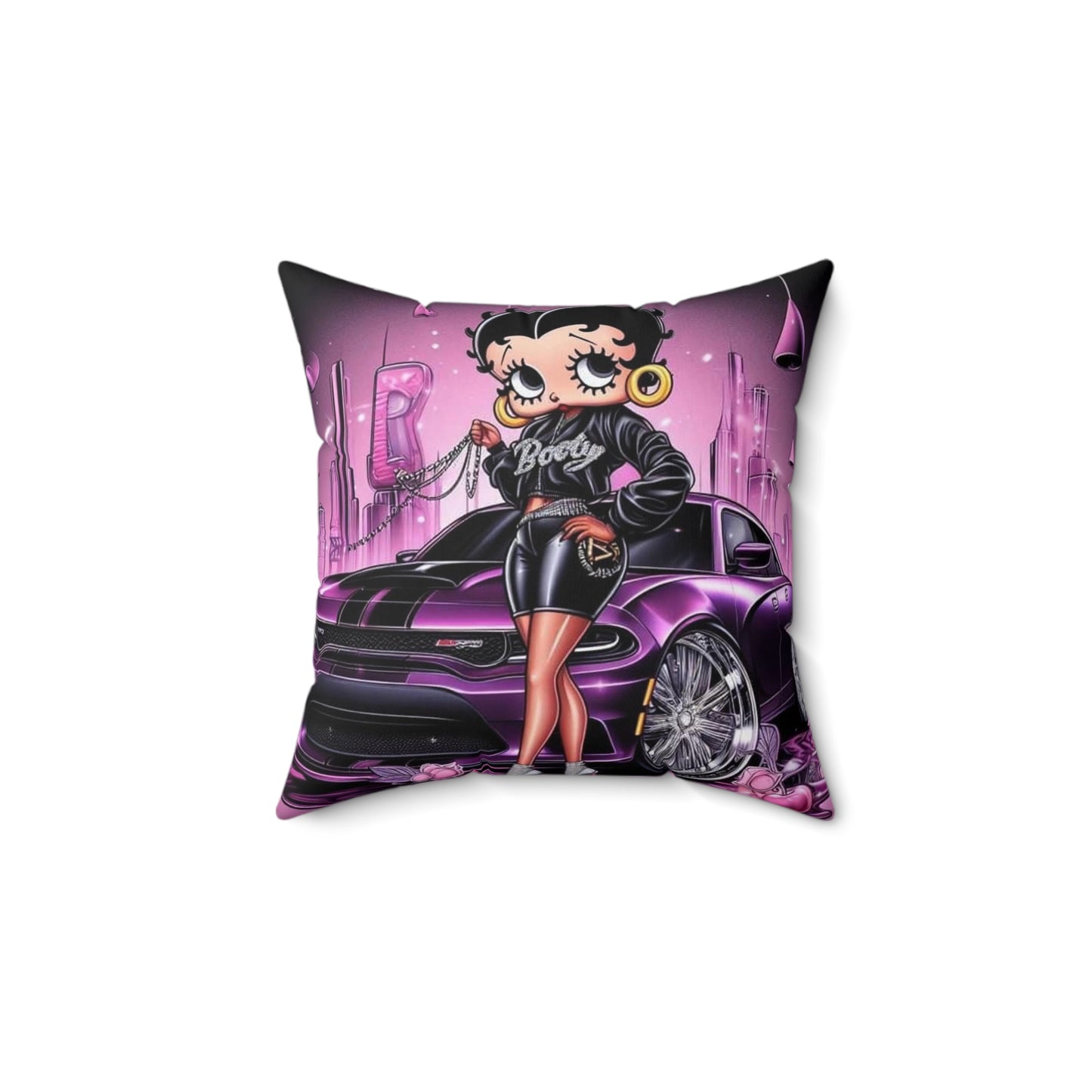 Betty Boop Spun Polyester Square Pillow