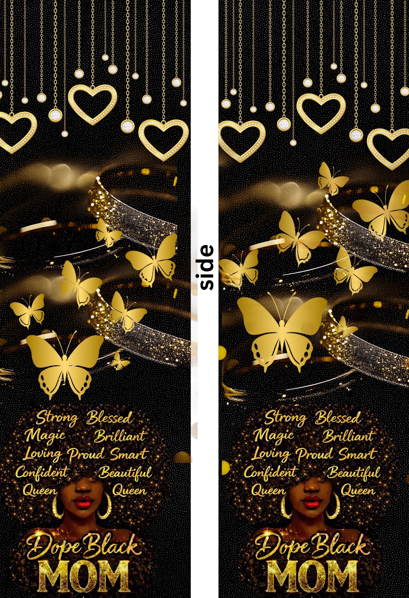 Mothers Day  Proud Black Mom Perfume Gift Box Template
