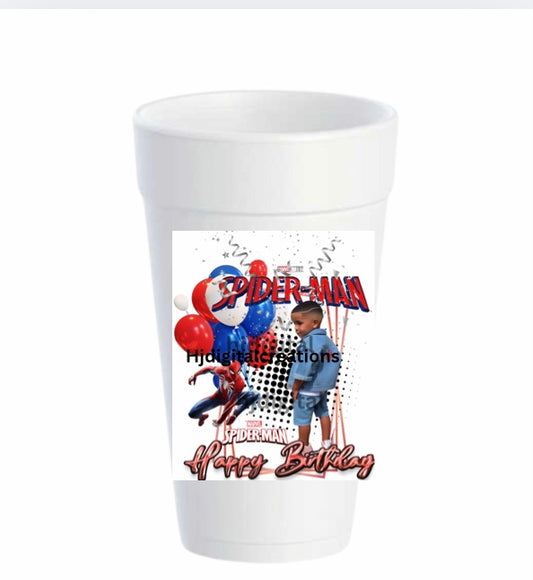 Spider-Man & Venom Party Favor Kids Cup Template