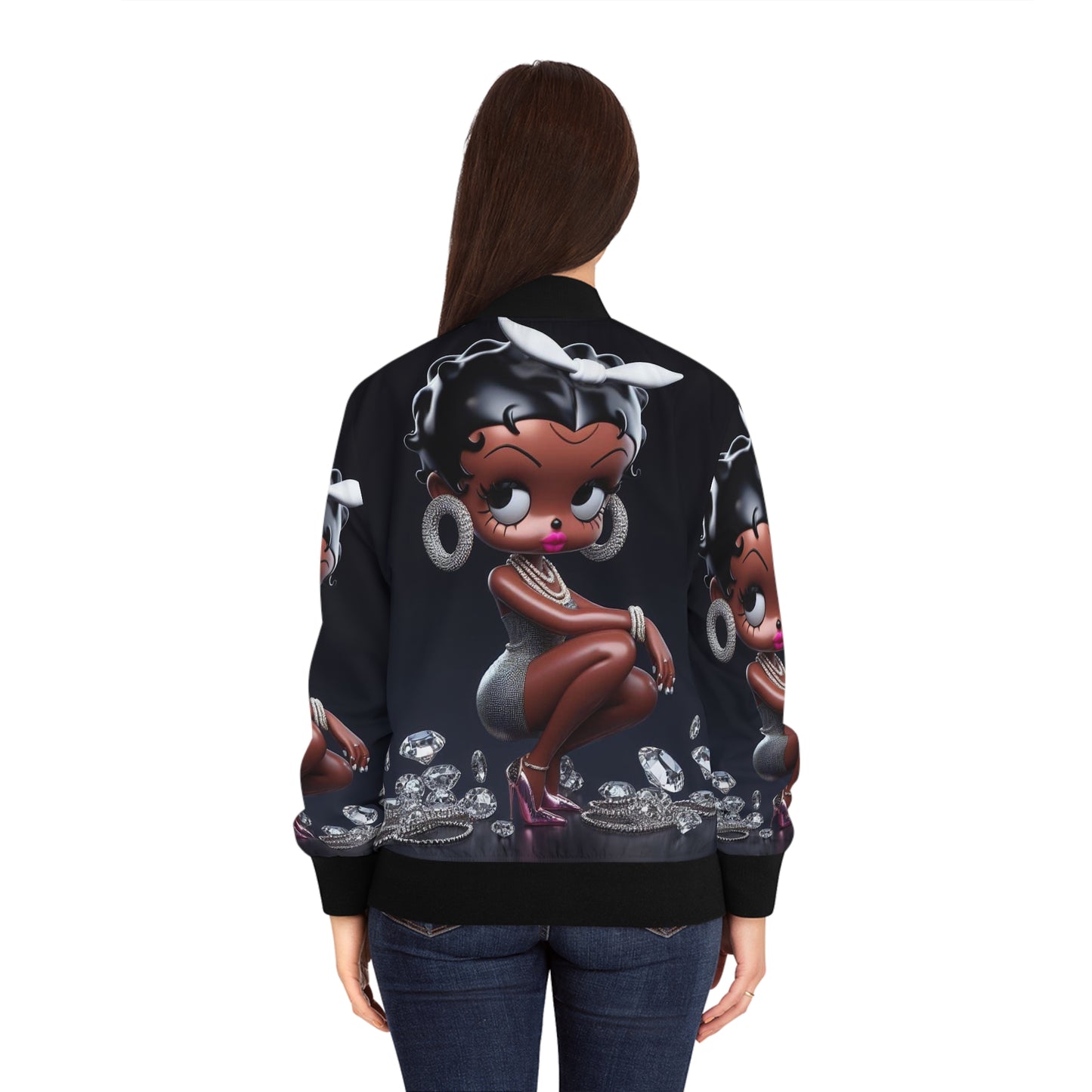 Betty Boop light weight Women's Bomber Jacket (AOP)