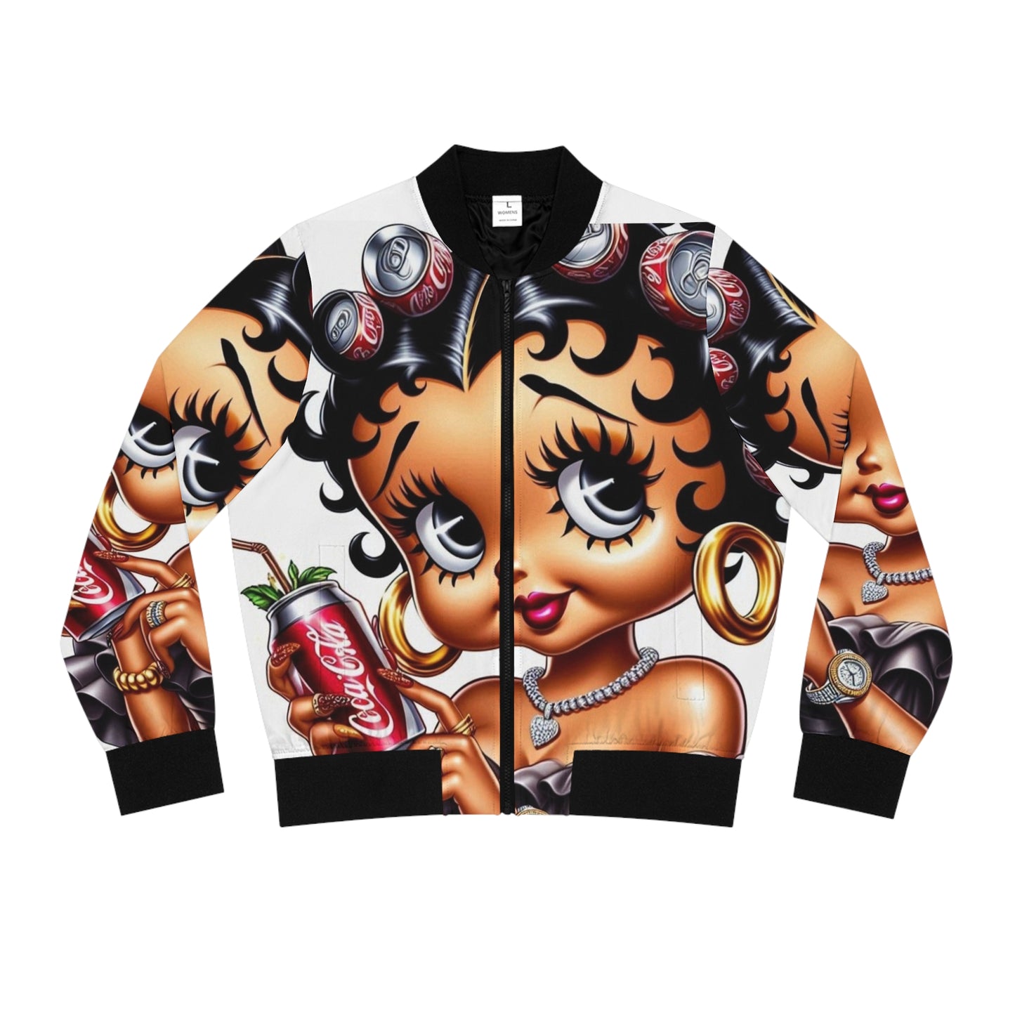 Betty Boop Women's Bomber Jacket (AOP)