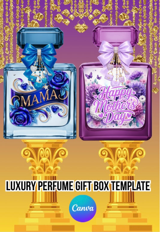 Mothers Day Luxury Perfume Gift Box template