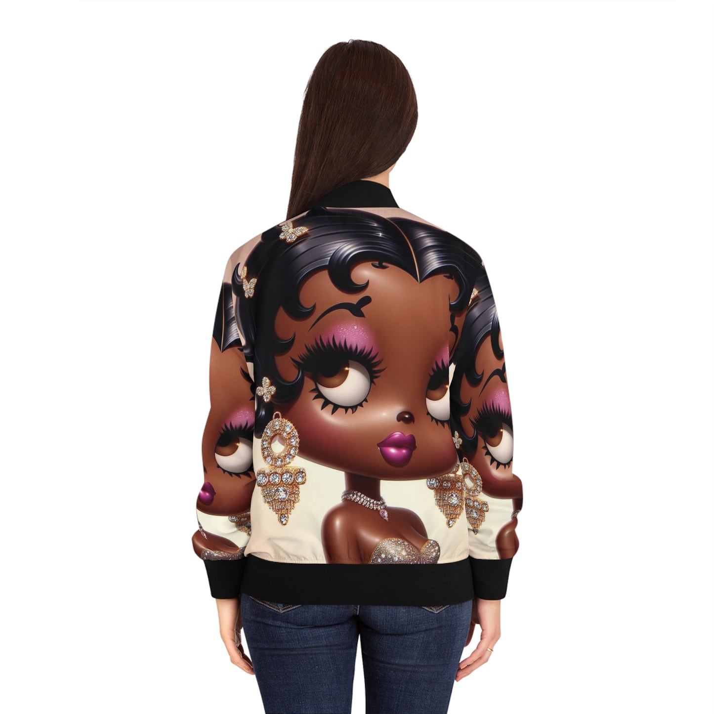 Betty Boop Women's Bomber Jacket (AOP)