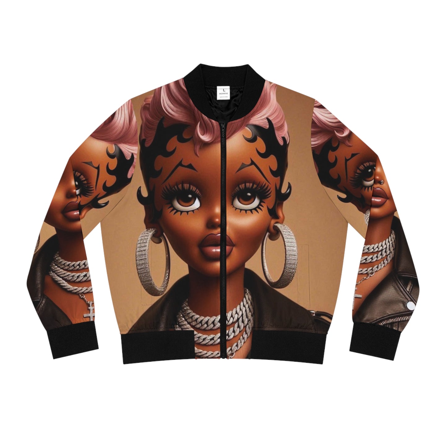 Betty Boop Women's Bomber Jacket (AOP)