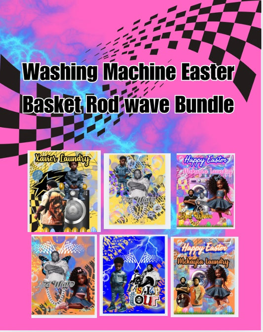 Washing machine Easter basket template bundle (4) Rod Wave