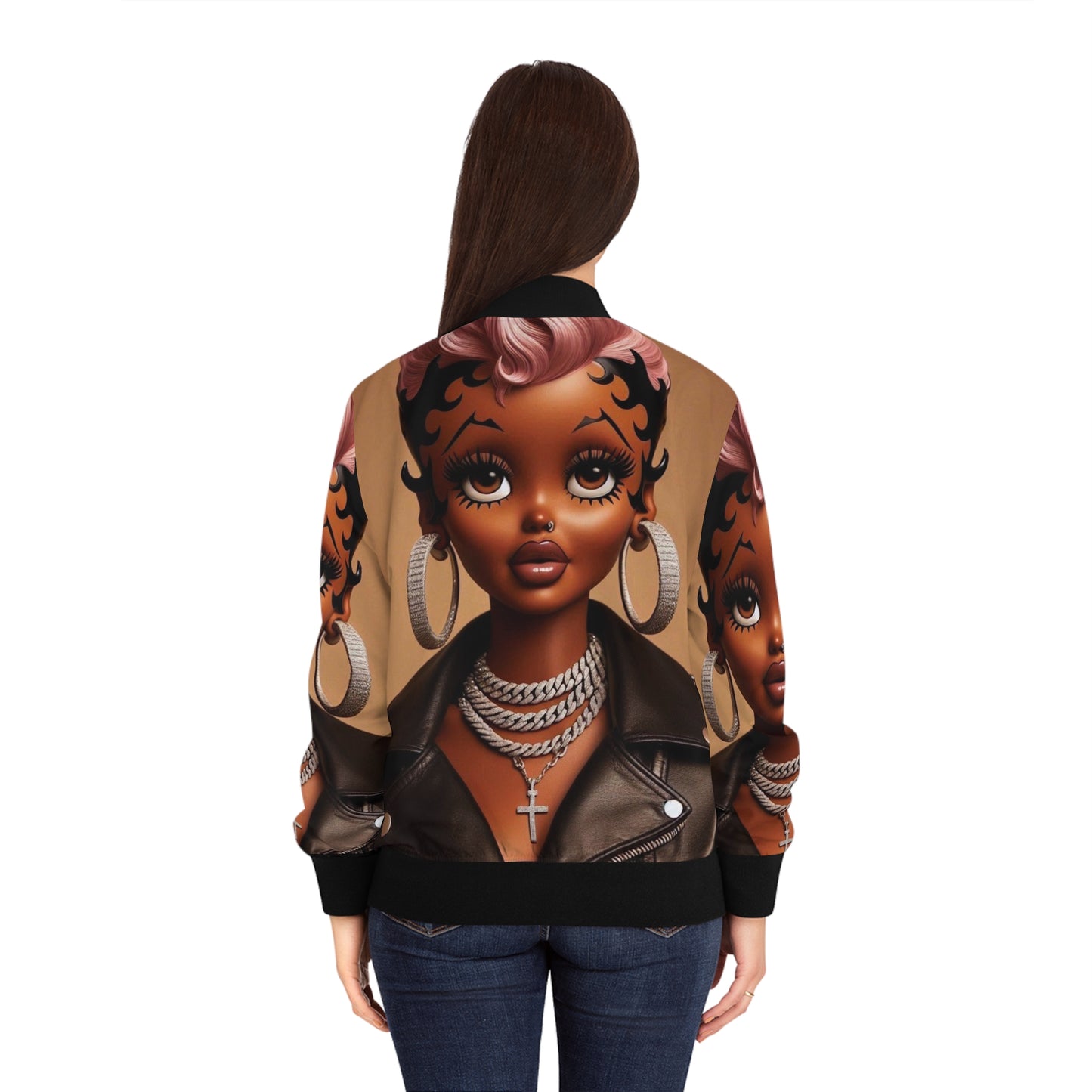 Betty Boop Women's Bomber Jacket (AOP)