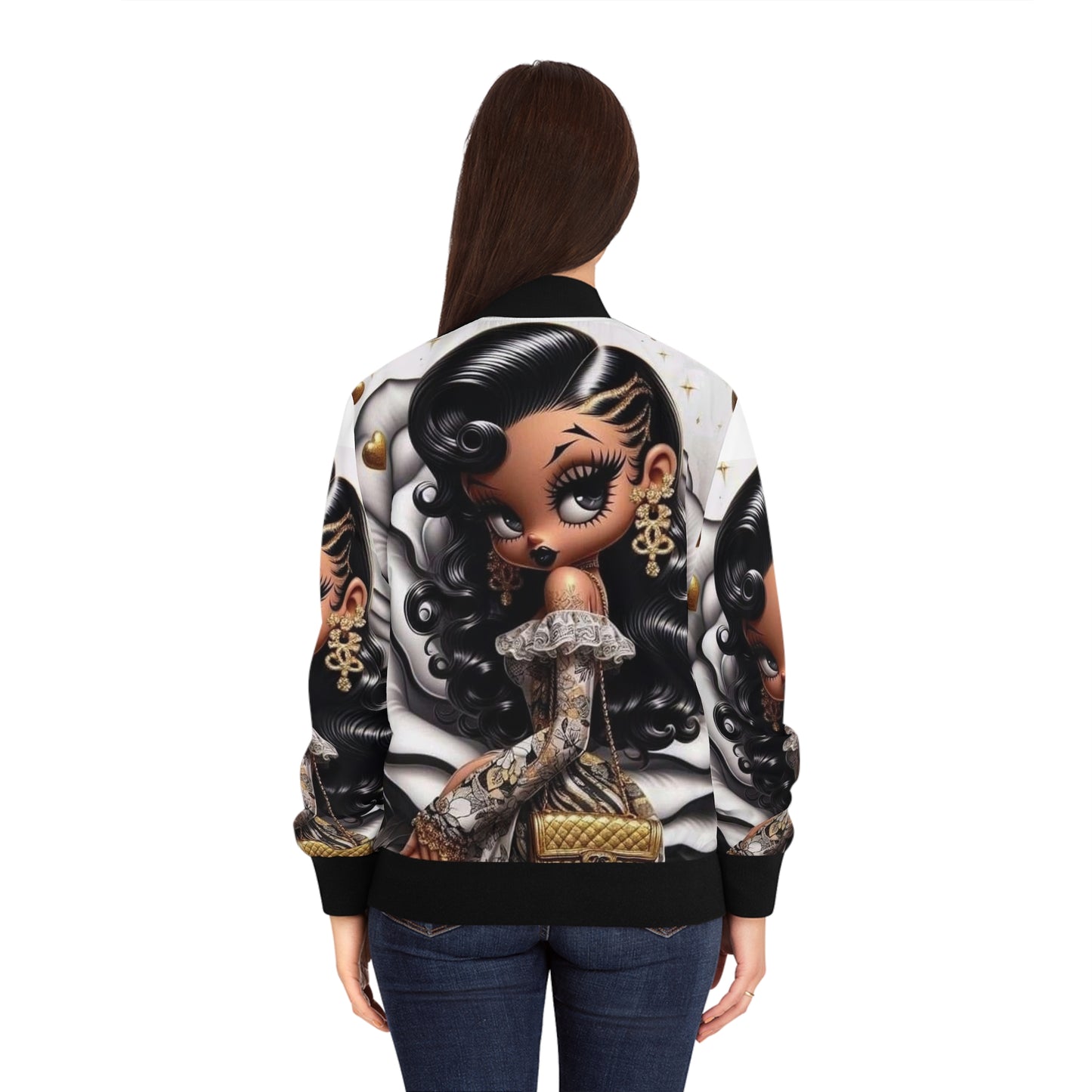 Betty Boop Women's Bomber Jacket (AOP)