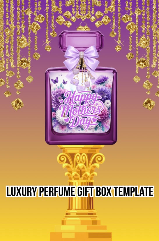 Mothers Day Luxury Perfume Gift Box template