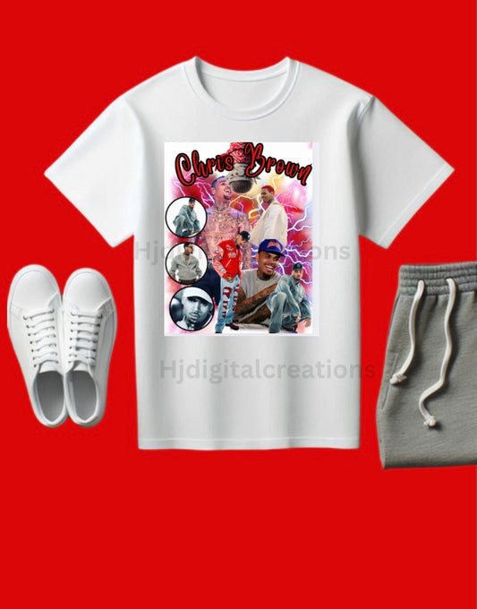 Bootleg T Chris Brown shirt Design template