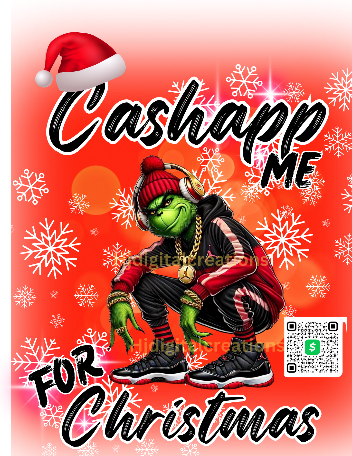 Cash App Me For Christmas PNG File