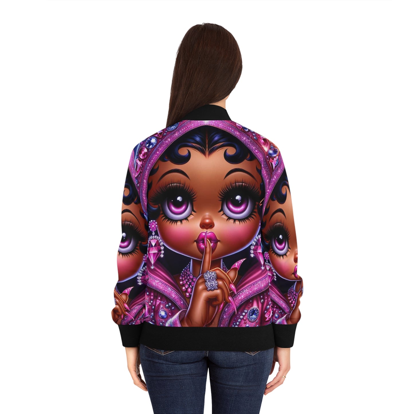 Betty Boop Women's Bomber Jacket (AOP)