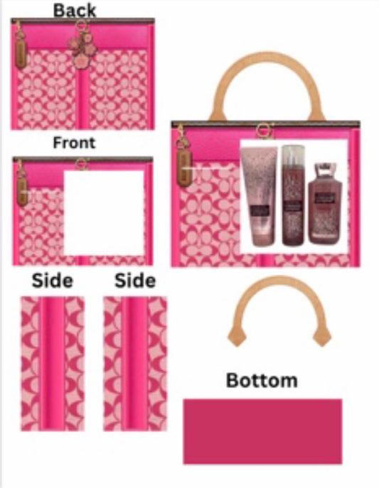 Handbag gift bag template