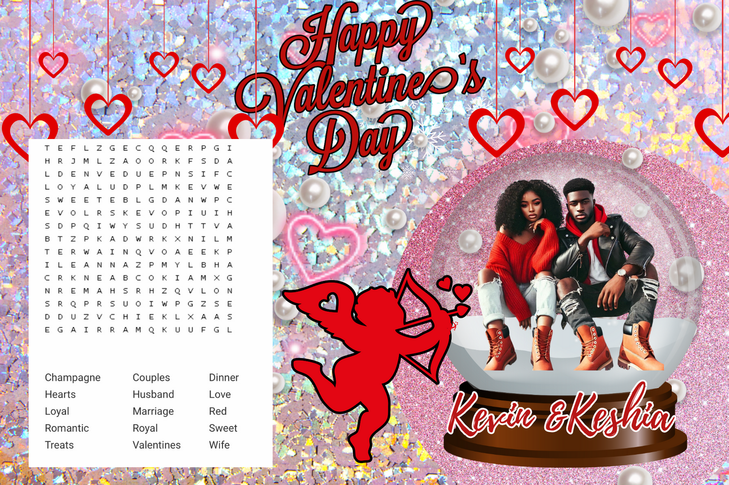 Valentines Day Puzzle  Template