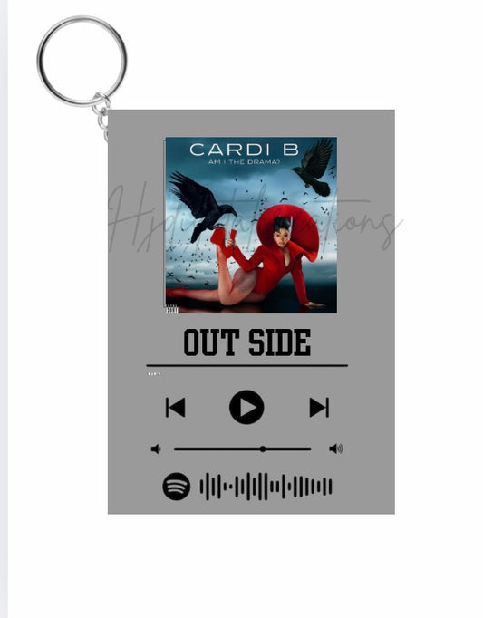 Cardi B Spotify keychain template