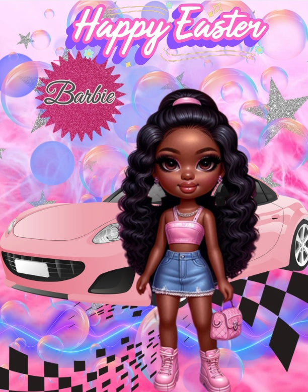 Washing machine Easter basket template Barbie