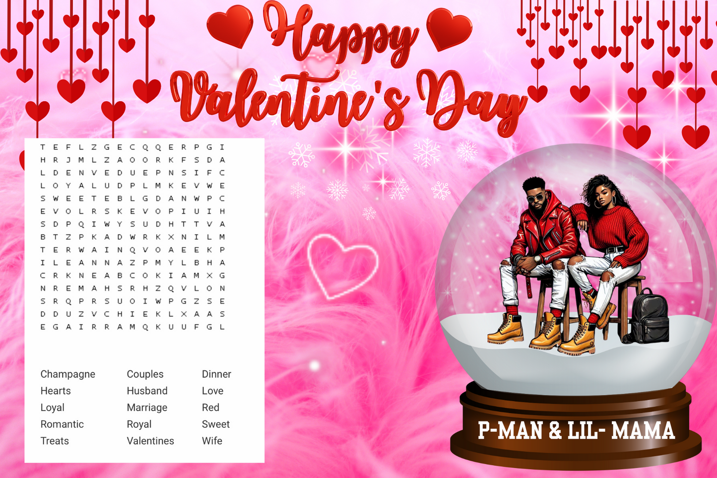 Valentines Day Puzzle  Template