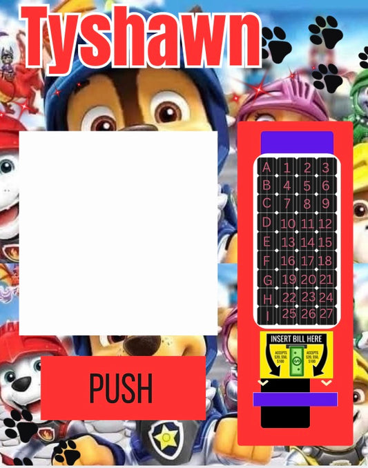 Paw Patrol Vending Machine Gift Box Template