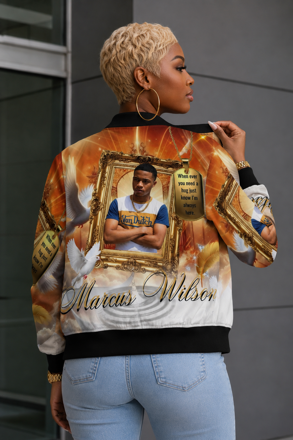 Memorial Photo Bomber Jacket