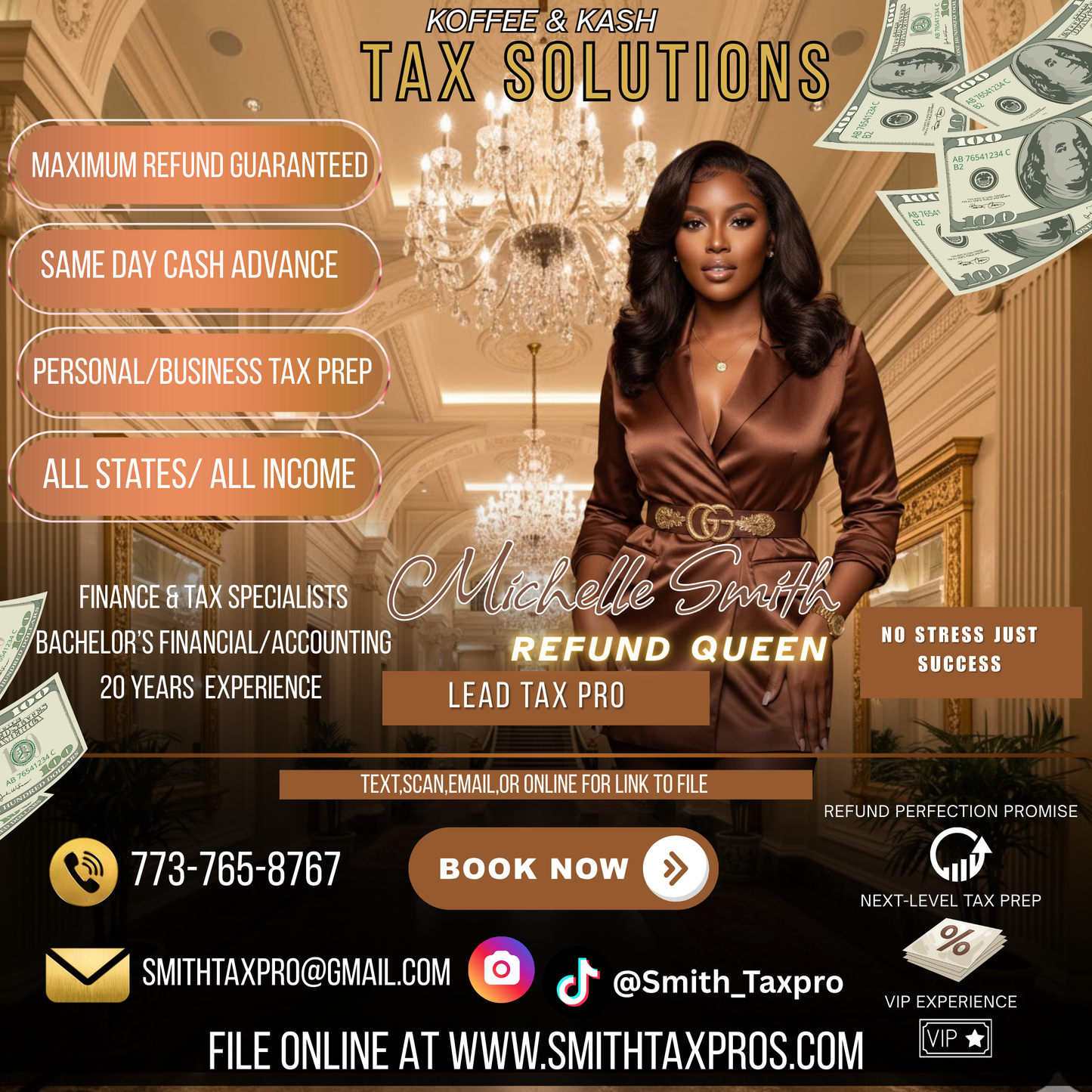 Professional AI Tax Flyer Photo Shoot With Flyers