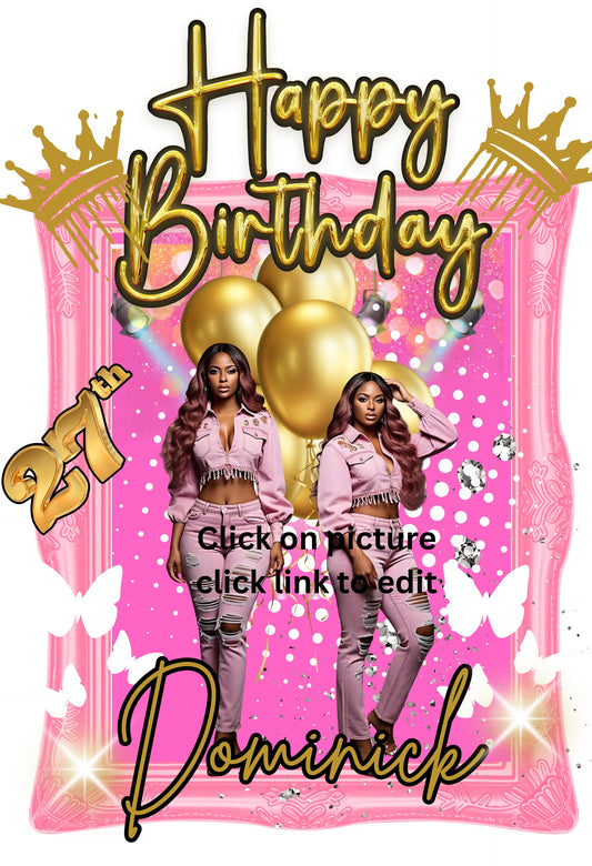Birthday Standing Foam Board template