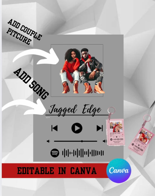 Couples Spotify Keychain Templates