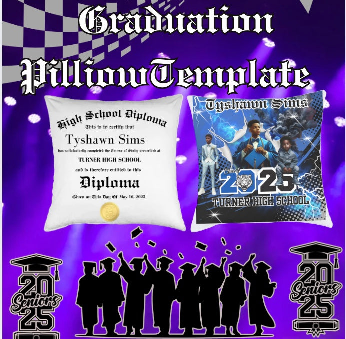 Graduation Pillow Template