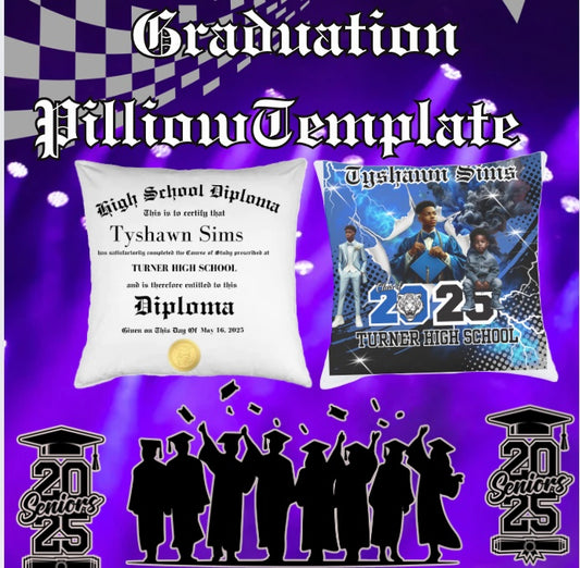 Graduation Pillow Template