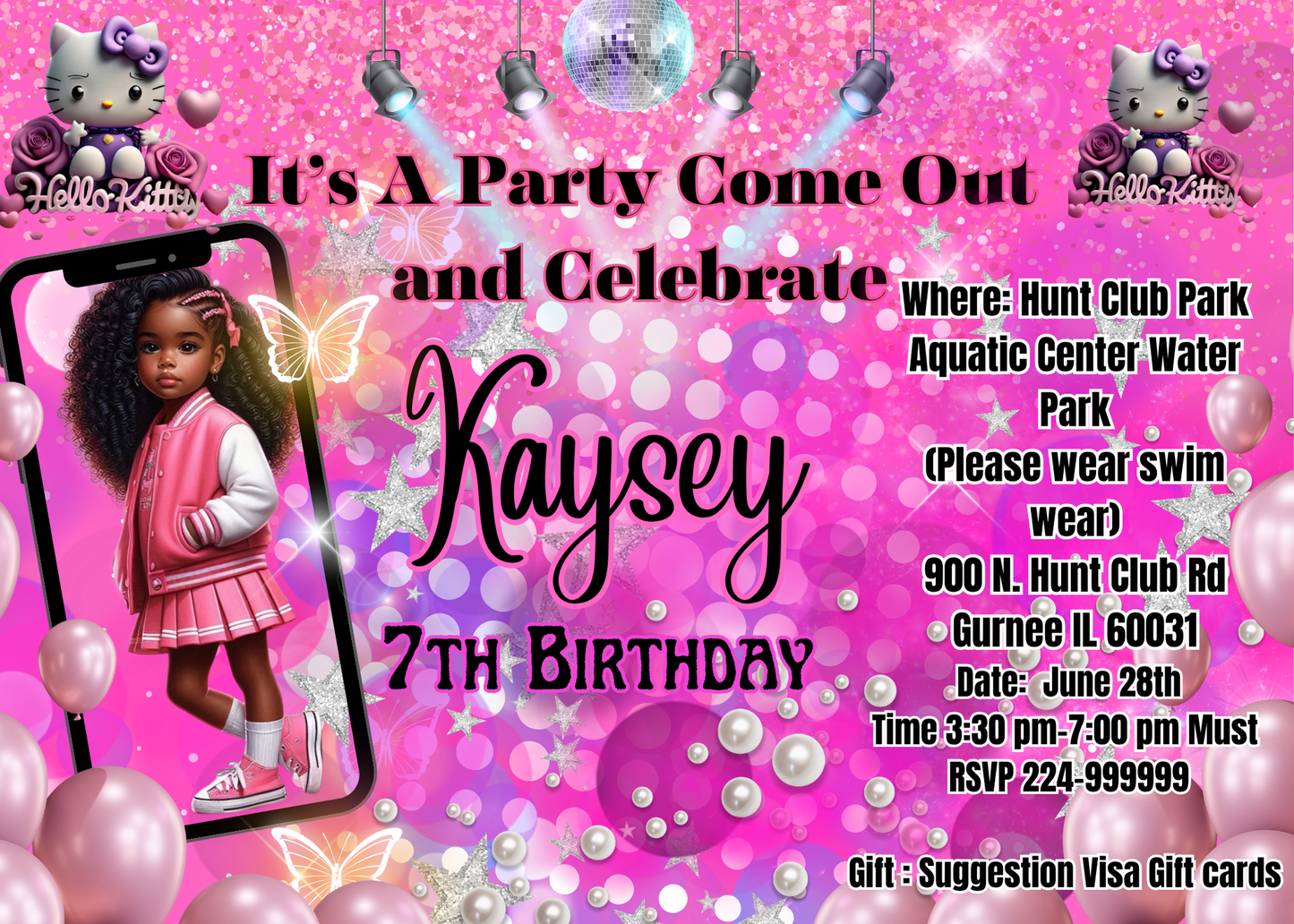 Kid’s Birthday invitation template