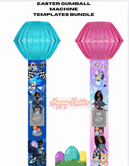 Easter Gum Ball Machine Template Bundle
