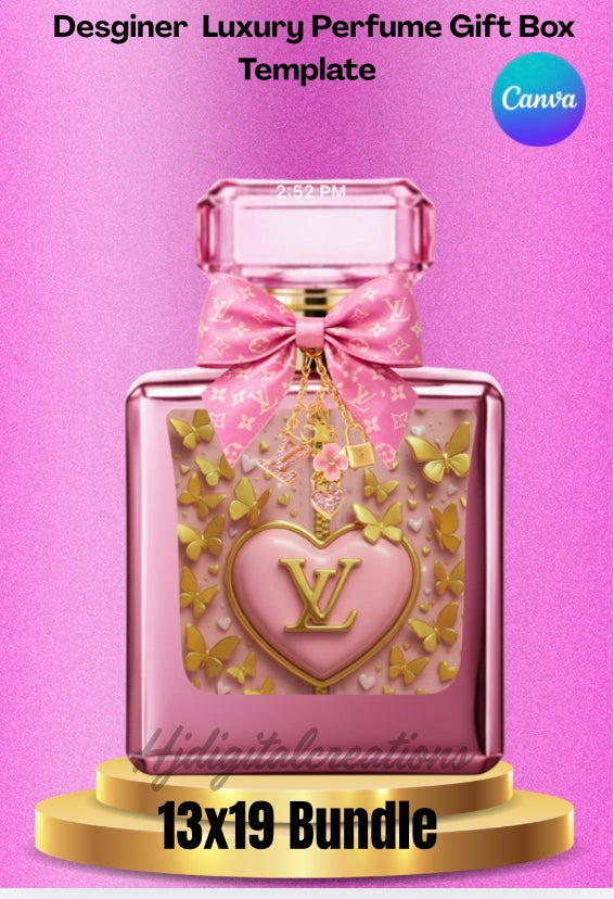 Luxury Designer Perfume Gift box Template (Bundle)