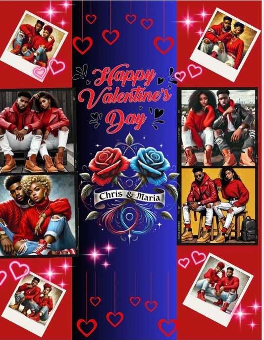 Photo Collage Valentines Template