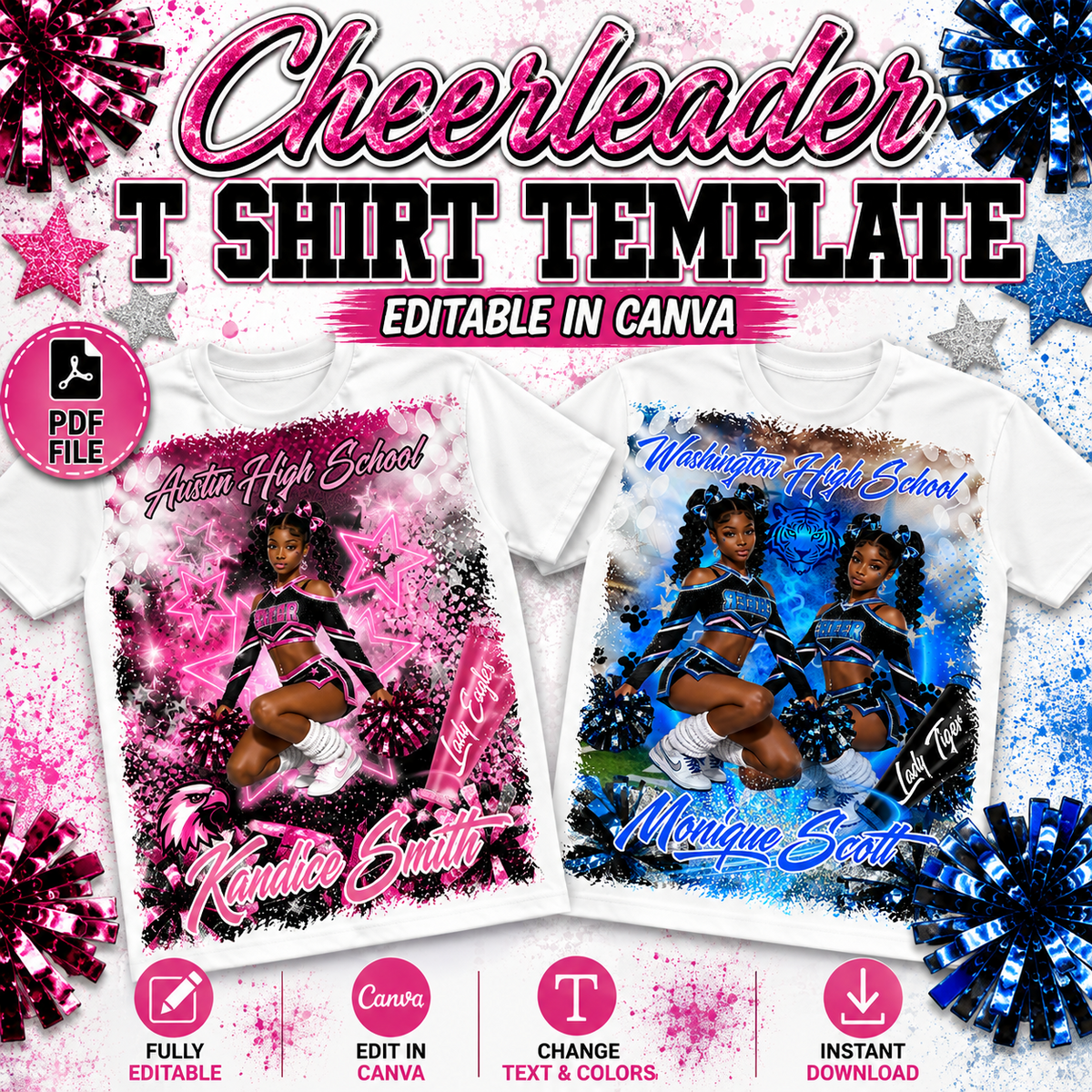 Cheerleader T Shirt Template