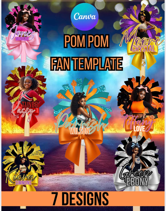 Cheerleader fan template