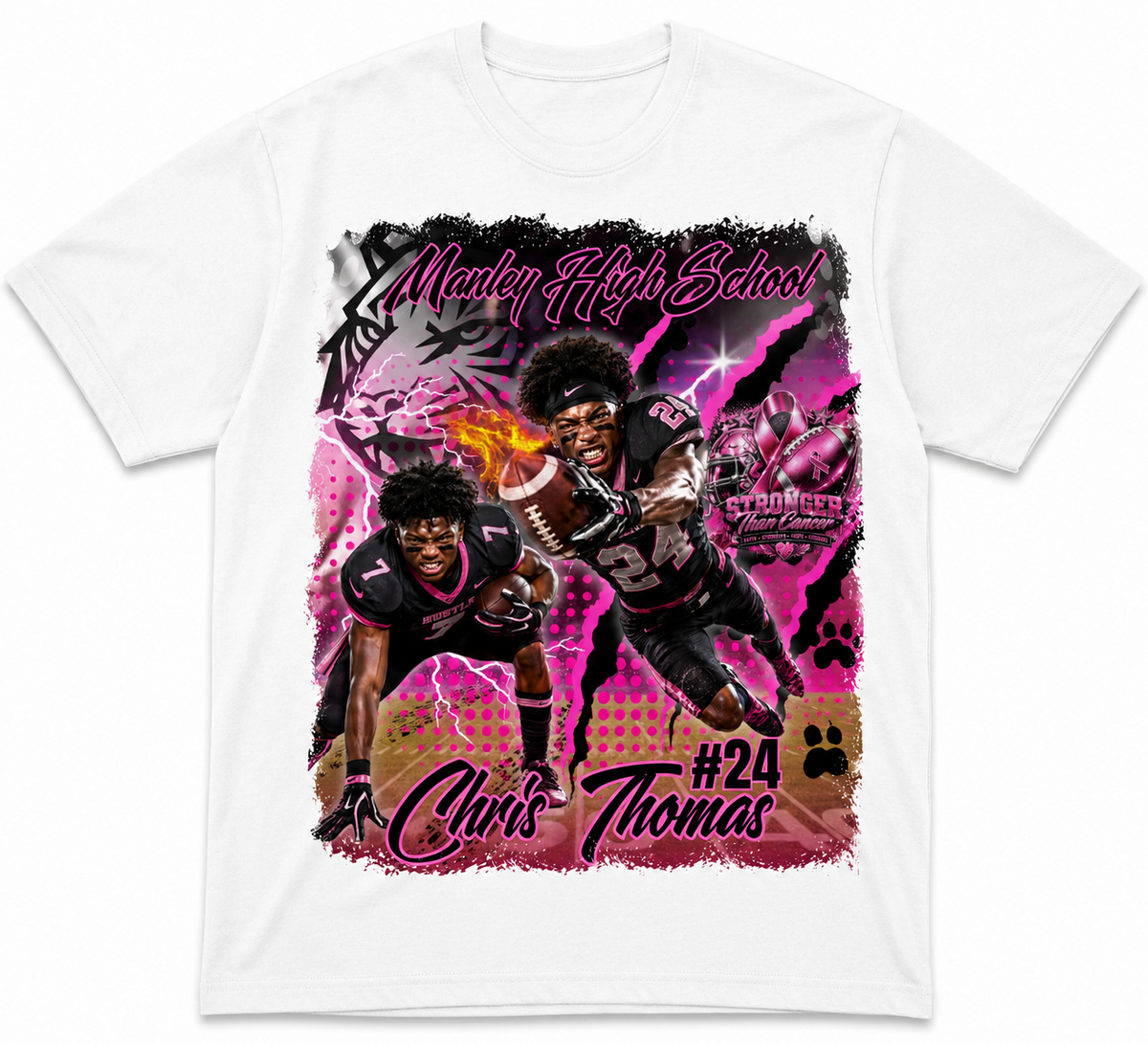 Football Cancer T Shirt Template